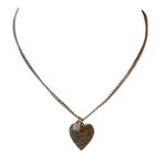Queen Of Couture Silver Tone Heart rhinestone Necklace Photo 0