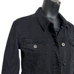 JustFab Black Denim Jean Jacket Size Small Photo 1