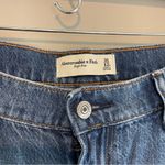 Abercrombie & Fitch Dark Wash Wide Leg High Rise Cropped Jeans Size 31 Photo 2