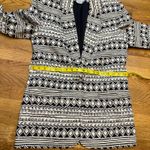 Rafaella Vintage Women 6 Linen Cotton Black Beige Geometric Print Blazer Pockets Photo 4