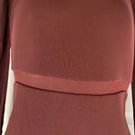 T by Alexander Wang burgundy knit dress with mesh cutouts sz L Size L Photo 2