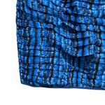 AQUA  Bloomingdales Blue Black Ruched Mini Skirt Women’s Size Large NWT Photo 1