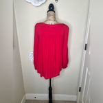 Maeve NTM: by Anthropologie Red Boho Flowy Tunic Blouse Long Sleeve V-Neck Photo 9