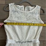 Teri Jon by Rickie Freeman Ivory Lace Sequin Illusion Neckline Lace Mini Dress 8 White Photo 7