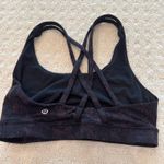 Lululemon  Black Purple Crisscross Back Sports Bra Size 6 Photo 3