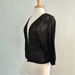 HIP Happening in the Present Black Eyelet Sweater Shrug Size M Photo 6