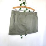 American Eagle Cotton Cargo Style Mini Skirt Size 14 Olive Green Photo 1