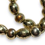 Womens Set of 2 Matching Metallic Beaded Stretch Bracelets Gold Tone Photo 3