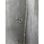 BRANDON THOMAS Womens Long Coat L Tan Suede Leather Faux Fur Lining Ranch Boho Size L Photo 2