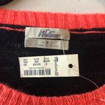 Madewell Wallace  Womens Sweater Wool Blend Crew Neck Striped Gray Pink Ivory S Photo 2