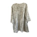 Tahari  Linen Blend Open Front Floral Pattern Lightweight Cardigan Sz Large Photo 1