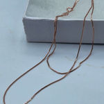 Boutique NWT 17” Rose Gold over sterling silver box chain. Delicate minimalist Photo 0