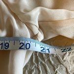 Paper Crane Womens Flare Sleeve Dress Tunic Sheer Mini Cutout Beige Size XL Photo 8