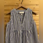 Pomander Place Medium Striped Sleeveless Kenzie Poplin Tiered Dress Tuckernuck Blue Photo 1