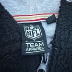 NFL 49ers Women’s Medium Sherpa Hoodie Zip Up Black Teddy Fleece Jacket Photo 3