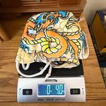 Winki Dragon Print Bikini Triangle Halter Top Side Tie Bottoms Size Small Orange Photo 8