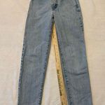 OUTLAW DENIM High Rise Straight Leg Light Wash Denim Jeans Size 3 Vintage Y2K Blue Photo 0