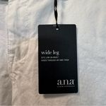 a.n.a NWT . Wide Leg Low Rise White Jean Pant Trouser Flare Business Casual 12x32 Photo 3