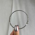 Boutique Dainty Silver Tone LOVE Cursive Bangle Bracelet Minimalist Romantic Boho NWOT Photo 12