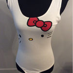 Hello Kitty  Sanio Medium Tank Body Suit Women's Bow Criss Cross Back Photo 0