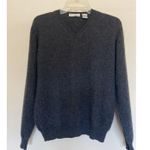 Deane & White Charcoal Gray Grey Vneck 100% Cashmere Jumper Sweater Womens Small Photo 0