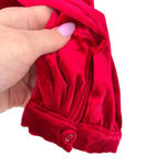 Yumi Kim Tie Me Over Red Velvet Dress Long Sleeve Wrap Tie Size Large Photo 10