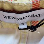 We Wore What Yellow Plaid Shorts NWT Size 26 Plaid High Waist Shorts Photo 7