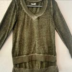 Abound ⭐️ green vintage looking high low long sleeve vneck sweater size XS Photo 1