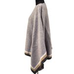 Ann Taylor  Women’s gray knit  Poncho sweater one size Photo 3