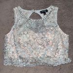 Love Reign homecoming dress - Baby Pink & Silver Two Piece Sequins Crop Chiffon Style Bottom Photo 2