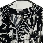 Nine West Black and White Long Sleeve Dolman Sleeve Dress Photo 1