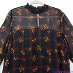 Eloquii floral print shift dress ruffle neck flare long sleeve, 14 Photo 2