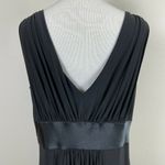 Jones Wear Dress 14 Black Empire A-Line Knee Length Pleat V-Neck Cocktail Party Photo 5