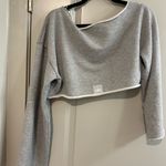 Alo Yoga Gray Asymmetrical Sweatshirt Photo 3