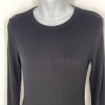 Reformation Jeans Black Ribbed Long Sleeve Mini Dress Women's Size S Photo 2