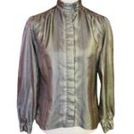 Vintage 80s dotted dressy blouse Size 10 Photo 0