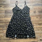 Marilyn Monroe  Women's Black Yellow Floral Print Sleeveless Dress Sz Large Photo 0