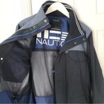 Nautica  Men’s Blue Colorblock High Windbreaker Anorak Zip Up Jacket NWT Small Photo 9