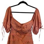 ASOS Off The Shoulder Coquette Voile Mini Dress With Lace Photo 3