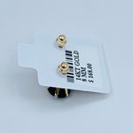 ❤️ 14k solid Gold Black color earrings studs ❤️ 8mm cubic zirconia ❤️ Screw Back ❤️ Aretes Negro en oro de 14 kilates Photo 2