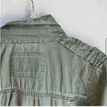 Love Culture  Military Utility Jacket with Hood Zipped in the Collar Green Small Photo 3