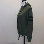 No Boundaries green stretchy v-neck hoodie pullover sweatshirt Photo 2