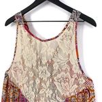 Free People INTIMATELY Count Me In Trapeze Tunic Top Pink Orange Cream M Photo 1