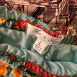 She & Sky  Aqua Tropical Shorts Size Large Photo 4