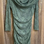 Lila Rose Lily Rose Sage Green Lace Long Sleeve Off The Shoulder Bodycon Dress XL NWT Photo 0