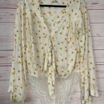 Free People Forties Feels Daisy Print Bell-Sleeve Floral Bodysuit Photo 8