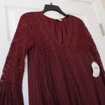 Altar'd State Altar’d state | burgundy swing dress Photo 5