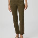Paige Mayslie Straight Ankle Utility Pant Womens 29 Vintage Olive Meadow MidRise Photo 1