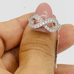 925 sterling silver ring Infinity ring Size 7 Photo 7
