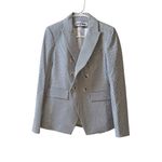 Veronica Beard  Miller Seersucker Striped Dickey Jacket Blue/White Sz 4 Photo 4